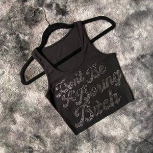 Don't Be Boring Crystal Tank Top